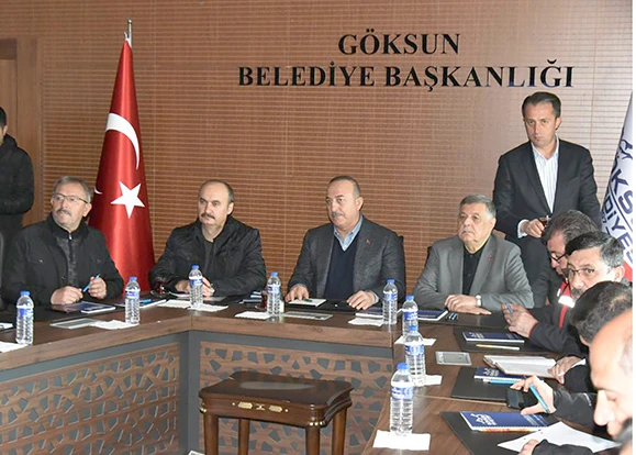 BAKAN ÇAVUŞOĞLU, GÖKSUN’DA İNCELEMELERDE BULUNDU