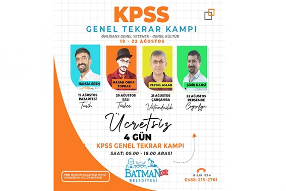 BELEDİYE’DEN KPSS TEKRAR KAMPI