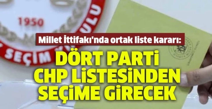 CHP’den tartışmalı ortak liste kararı.