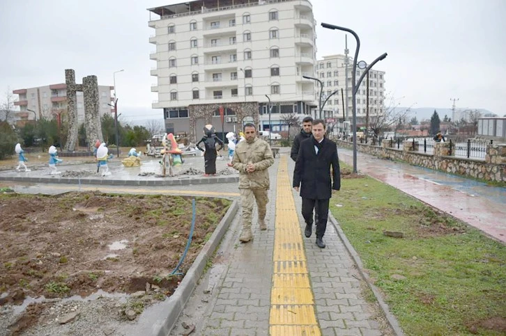 PARK PEYZAJ ÇALIŞMALARI YERİNDE İNCELENDİ