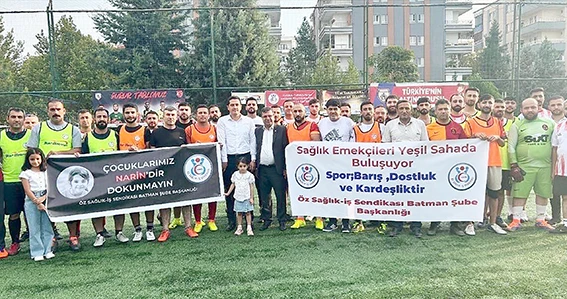 SAĞLIK İŞÇİLERİ FUTBOL TURNUVASINDA TER DÖKÜYOR