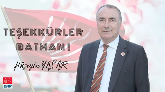 YAŞAR’DAN TEŞEKKÜR MESAJI