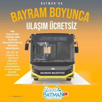 BAYRAM BOYUNCA ULAŞIM ÜCRETSİZ