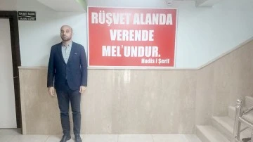 BEŞİRİ BELEDİYESİNE RÜŞVET TABELASI