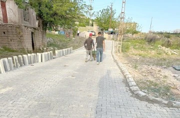 KÖYLERDE PARKE TAŞI ÇALIŞMALARI TAMAMLANDI