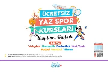 ÜCRETSİZ YAZ SPOR KURSLARI KAYITLARI BAŞLADI